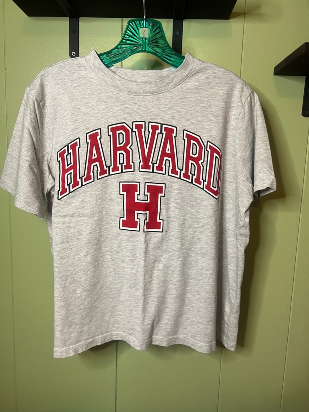 H&M Grey Tee with Red Shield Logo